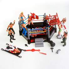 Wrestling Arena Model Playset - Muscular Gladiator Action Figure Toys, Roleplay Playset