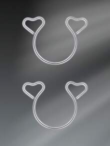 CIZME Faux Nipple Piercing Fake Nipple Rings Fake Nipple Piercing, Y2K Heart White Pearl Flower Bowknot Dangle Pink Purple Blue Beaded Ball Clip On Nipple Rings Non Piercing For Women Stainless Steel Rubber Faux Nipple Piercing