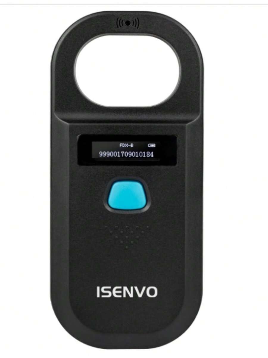 Pet Microchip Scanner Rechargeable RFID EMID Micro Chip Reader Scanner 134.2kHz 125kHz 15 Digits Pet Chip ID Scanner For Animal/Pets/Pigs/Dogs/Cats (190A) - Black - View 1