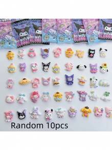 Sanrio 30/10pcs Cute Sanrio Hello Kitty Surprise Blind Bag, Small Gift Blind Box Prize Mini Simulation Cartoon Miniature Ornament, Suitable For Dollhouse, Aquarium, Interior Decoration, Birthday Gift, Valentine's Day Gift, Party Gift (Random Style)