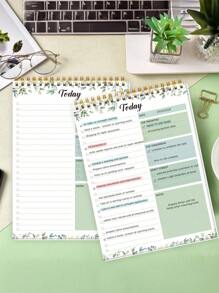 1pc ADHD To Do List Notepad, Simple A5 Undated To Do List Daily Planner Notepad With Multiple Functions For Task & Goals Management, 52 Sheets, Office & School Supplies, Fathers Day Gifts,School Supplies,Back To School