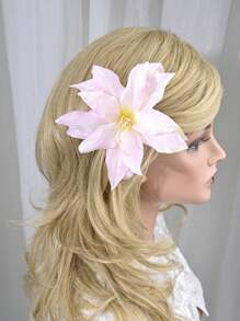 1pc Tropical Style Faux Flower Hair Clip, Suitable For Travel Photo Shoot And Outfit Accessory Claw Clips Hair Claws Hair Barrettes