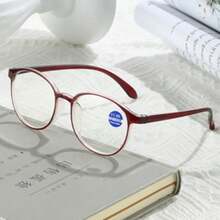 Kit 1 Round Reading Glasses With Prescription + Box + Flannel Gift For Unisex - Ngẫu nhiên - Xem 2