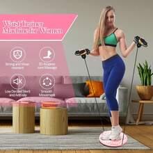 NetHong Body Shaping Waist Whisper Twisting Disc Board Waist Trainer Machine Exerciser For Lose Weight - Pink a - View 2