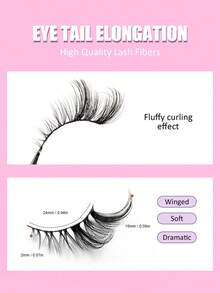 Asiteo 7 Pairs Natural Looking Eyelash Extensions, Lengthening With Cat Eye Corners, Fluffy And Soft, Suitable For Everyday Wear - Cat Eye Lashes - View 4