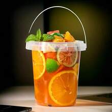 5/10sets33.81 Ounce Large Plastic Cups With LIDS And Straws - Reusable, Bisphenol A-Free Drink Cups For Iced Drinks, Fruits, Ice Buckets - For Parties, Festivals And Daily Use - 彩色 - 查看 12