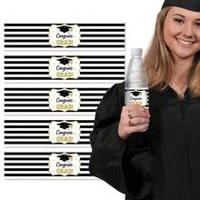10pcs/20pcs/40pcs Congrats Grad Theme Party Water Bottle Sticker,For Celebrating Graduation Party DIY Water Bottle Packaging Decoration Labels Sticker - Multicolor - View 4
