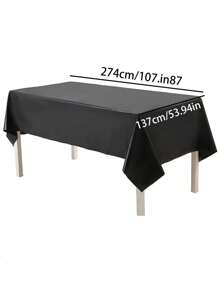 1 Peça Toalha de Mesa Descartável Grossa de Cor Sólida, À Prova D'água, À Prova de Óleo, Para Festas, Aniversários, Banquetes