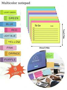 1 Pad Strong Adhesive Color Note Book, A Creative Sticky Note Prepared For Students' Return To School