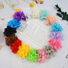 20pcs Chiffon Hair Bow Clip Flower Mini Hairpin Fine Hair Everyday Hair Accessories For Girls (Ten Colors) Claw Clips Hair Claws Hair Barrettes