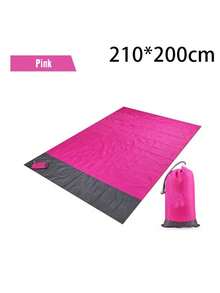 1pc Mini Pocket Picnic Blanket, Pocket Blanket 200 X 210 Cm/140x 200 Cm, Lightweight Waterproof Beach Mat, Sand-Free Foldable Floor Mat, For Outdoor Camping, Hiking, Parks, Gardens, Beaches