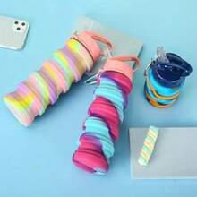 1pc Outdoor Foldable Camouflage Water Cup, Made Of Silicone Material, Suitable For Travel And Outdoor Use, Can Be Folded And Stored, Compact And Convenient - Multicolor - View 3