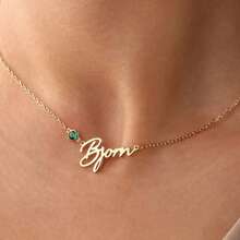 Dây chuyền đá sinh nhật khắc tên, Dây chuyền chữ viết, Dây chuyền tối giản, Quà tặng năm mới, Dây chuyền đá sinh nhật, Dây chuyền đá sinh nhật cá nhân hóa, Màu đen, Bạc, Vàng, Phong cách, Nhiều màu sắc, Cổ điển, Đơn giản, Unisex, Thường ngày, Dễ thương, Tùy chỉnh, Cá nhân hóa, Độc đáo, Quà tặng lý tưởng cho nam, Quà tặng lý tưởng cho nữ, Cô ấy, Bạn trai, Bạn gái, Bố, Mẹ, Gia đình, Bạn bè, Cho kỷ niệm, Cho sinh nhật, Cho lễ tốt nghiệp, Cho dạ hội, Cho tiệc tùng, Trang sức & Đồng hồ, Mùa thu sang trọng, Dây chuyền thép không gỉ khắc tên tùy chỉnh, Mặt dây chuyền khắc tên cá nhân hóa, Trang sức dành cho nữ - Nhiều màu - Xem 3