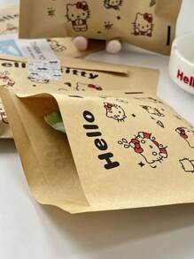 Sanrio 5/10 pezzi di borsette di stoccaggio in pelle di mucca a tema Hello Kitty, borsette per bracciali, borse carino da cartone animato, buste regalo, buste a bolle autoadesive, buste per imballaggio e stoccaggio