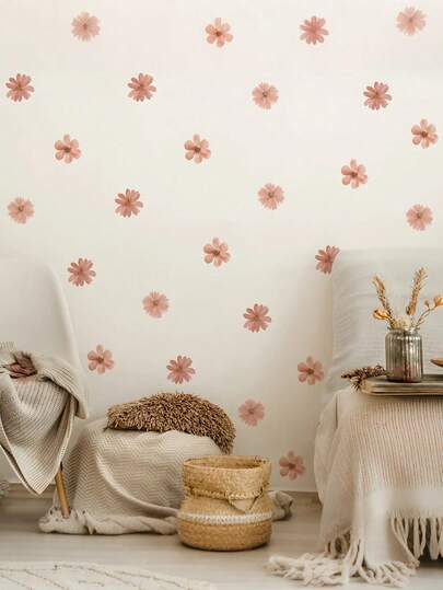 1pc Bright Colored 20cm X 30cm Floral Stickers - Creative DIY Home Decoration For Walls And Wardrobes - Suitable For Bedroom, Living Room, Home Decoration - Birthday, Graduation Gift (Women, Teenagers, Homeowners) Wall Decor Room Decor Personalised Stickers Wall Stickers Wall Sticker