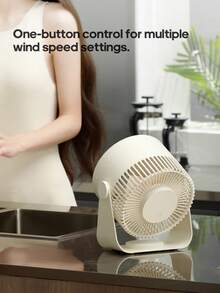 kinscoter 1 Stück wiederaufladbare 4000mAh multifunktionale Tischventilator, wandmontierter Luftkühler Ventilator, elektrischer tragbarer Wand-/Tischventilator für Schlafzimmer, Küche, Camping - Verschiedenfarbig - Übersicht 10