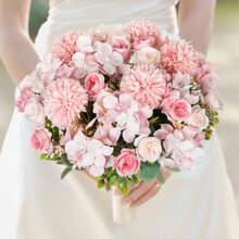 1/3PCS Artificial Flowers Silk Tea Roses Bouquet Chrysanthemum Plastics Plants Bridal Bouquet Valentine's Day Fake Plants Wedding Decoration DIY Wreath Material, Bride Holding Wrist Flower Decoration Accessories, Wedding Car Decoration, Lintel Arch Decoration, Home, Dining Room, Bedroom, Vase Decoration, Birthday Party Decoration Materials New Year Gifts,Fall Decor,Autumn