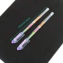 6 jasnych tęczowych długopisów kulkowych - 0,8 mm wielokolorowy fluorescencyjny tusz, gładkie pisanie fluorescencyjnych długopisów odpowiednich do szkół, biur i projektów artystycznych na czarnym papierze - 6 szt. Powrót do szkoły