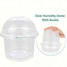 12pcs/30pcs Seedling Trays With Humidity Adjustable Lids - Clear - View 2