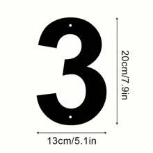 1pc Vintage Style Large Metal House Number - Durable Cast Iron Mailbox Number With Rust-Resistant Finish, Easy-To-Install Wall Mounted Design, Customizable Street Address Sign For Outdoor Decoration, Available In 0-9 Numbers