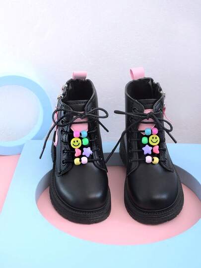 Creative Personalized Fashion Zipper Street Style New Versatile Color Block Boots