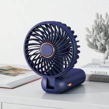 Ventilador de mano mini de verano, con tres formas de usar: se puede sostener con la mano, colocar sobre la mesa o colgar alrededor del cuello. Con batería recargable incorporada, adecuado para viajes, campamentos, fiestas, un regalo especial.