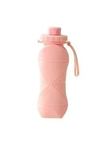 1 pieza Taza plegable de silicona creativa, botella deportiva portátil al aire libre, vaso de agua retráctil y resistente a los golpes para viajes, vaso reutilizable al por mayor