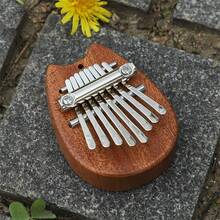1pc Mini Kalimba Thumb Piano - Handmade Solid Wood Portable Instrument With Strap And Hanging Rope, Perfect Gift For Music Beginners, Valentine's Day, Birthdays, And Parties (Pendant Keychain/Bag Accessory)