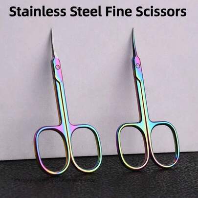2/4pcs Set Stainless Steel Precise Eyebrow Trimming Tweezers, Eyelash Trimmer & Callus Remover Nail Care Scissors