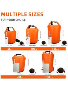YESPACE 5升/10升/15升/20升/30升防水干袋，游泳背包，漂流冲浪包，徒步户外运动包，适用于皮划艇、漂流、划船、游泳、滑雪装备，夏季度假海滩旅行泳池沙滩包，防水手机套，防水运动包，运动健身包，大容量旅行包，男女通用，旅行必备游泳包，适合海滩游泳