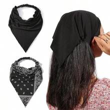 1 件/2 件带防滑带三角围巾吸汗，女式头巾防紫外线颈部保护透气吸汗巾女士多功能发饰，头巾秋冬女式头带发带发饰女士度假装 - 彩色 - 查看 11