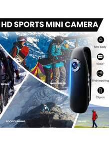 Mini Body Camera 1080P , Action Camera POV Cam Wearable Camcorder With Magnetic Pocket Portable DV For Sport,Cycling, Pets,Walking, Travaling With Audio And Video Recorder
