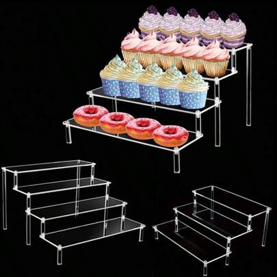 1pc Acrylic Display Stand, Cupcake Stand, Snack Stand, Buffet Dessert Table, Birthday Party, Wedding Tabletop Display, Wedding Decor, Wedding Party Supplies, Wedding Accessories, Wedding Cake Stand