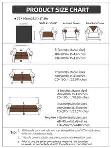 1pc All Season Sofa Cushion Cover, Modern Minimalist Non-Slip Sofa Seat Protector, Dust-Proof And Washable Sofa Slipcover, Brown Soft And Fade-Resistant, Pet-Friendly, Fits L-Shaped And 1/2/3/4 Seater Sofas For Bedroom, Office, Living Room - Brown - View 3