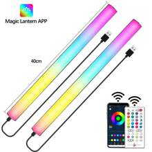 Wisciton Barra luminosa intelligente per monitor del computer, RGB LED con controllo Bluetooth, lampada che reagisce al ritmo della musica, decorazione per giochi, TV e scrivania