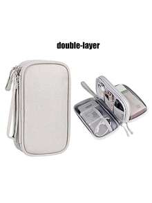 1pc Creative New Fashion Cute Minimalist Large Capacity Digital Storage Bag, Thickened Waterproof Shock-Resistant Electronic Accessories Organizer Bag, Multi-Functional Pouch, Makeup Bag, Coin Purse, Compact And Portable, Can Store Phone, Power Bank, Charger, External Hard Drive, USB, Cables, Earphones, And More, Suitable For Travel, Business Trip, Office, Meeting Room, Study Room, Library, Hiking, Vacation, Outdoor, Student Dorm Essential - Multicolor - View 15