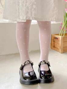 4 pares de mallas/medias de baile ligeras y dulces para niñas bebés/pequeñas para primavera/verano - Multicolor - Ver 4