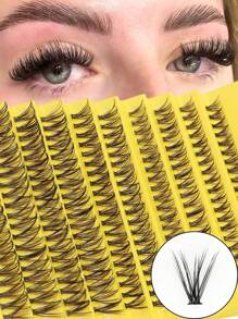 Wimpernkläppchen-Falsche Wimpernverlängerung, 200 Clusters individuelle Wimpern-Extensions, D-Ringel-Cluster-Wimpernverlängerung 8-16 mm, wiederverwendbare flauschige individuelle Wimpern-Cluster - DIY-Wimpern für Anfänger, Geschenke zum Valentinstag für junge Mädchen