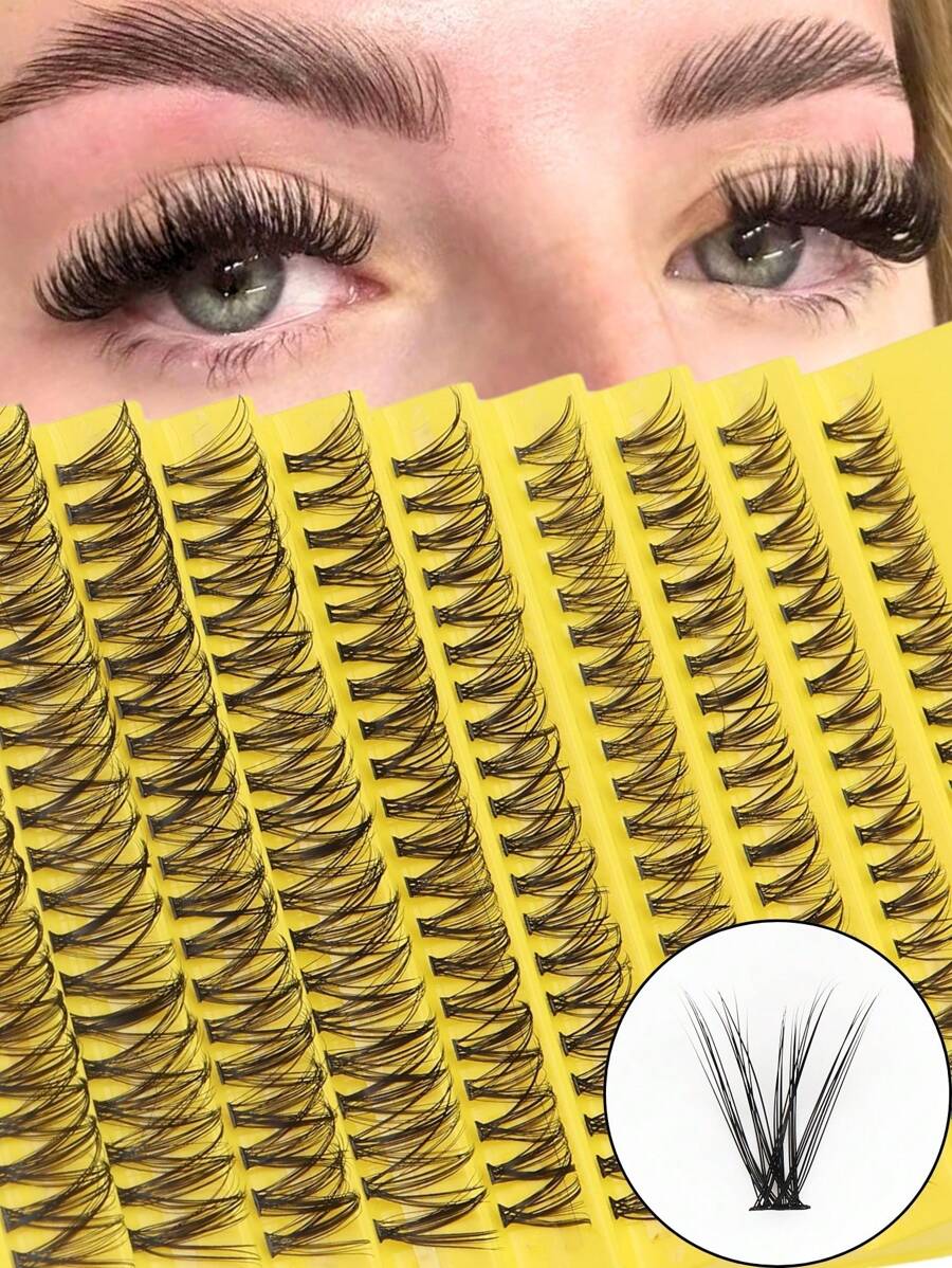 Wimpernkläppchen-Falsche Wimpernverlängerung, 200 Clusters individuelle Wimpern-Extensions, D-Ringel-Cluster-Wimpernverlängerung 8-16 mm, wiederverwendbare flauschige individuelle Wimpern-Cluster - DIY-Wimpern für Anfänger, Geschenke zum Valentinstag für junge Mädchen