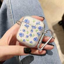 闪亮花朵设计保护壳适用于 Apple Pro 第二代、第一代/第二代/第三代，柔软硅胶防摔无线蓝牙耳机套 - 藍色 - 查看 5