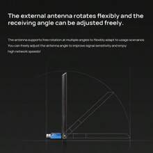 tp-link Tarjeta de red inalámbrica TL-XDN7000H versión sin controlador Estándar Wi-Fi6 de nueva generación Admite múltiples sistemas Antena externa de alta ganancia Admite función AP analógica Azul