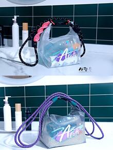 Transparent Waterproof Fashion Backpack Organizer Bag, Luggage Packing Cubes For Clothes, Swimwear, Cosmetics, With Strap, Large Capacity For Outdoor Travel And Toiletries, Waterproof Clear Backpack, Casual Style For Outdoor Sports Or Travel Convenience, School Backpack