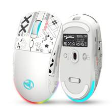 HXSJ 3 种模式蓝牙游戏鼠标可充电 2.4G USB 无线 RGB 背光鼠标兼容 iPad 平板电脑笔记本电脑 - 彩色 - 查看 1