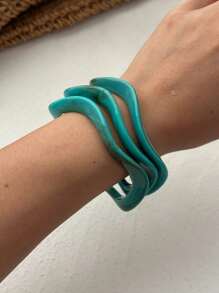 Modisches Angola Rotes Armband, minimalistischer roter Farbverlauf geometrischer Armreif, Europäischer & Amerikanischer Stil