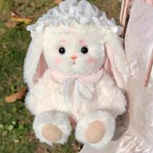 1pc Lilian Floppy Ear Rabbit DIY Handmade Craft Kit, Cloth Plush Doll Rabbit Gift, Holiday Gift, Birthday Gift, Decor, Cute Appearance, Gift, Doll, Game