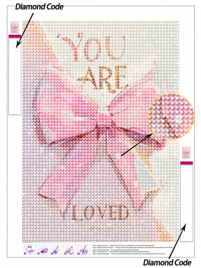 1pc 5D DIY Diamond Art Painting 'You Are Loved' – Diamond Embroidery Home Decor Kit For Bedroom, Living Room Or Gift, With Full Diamond Painting Tools Diamond Painting Diamond Art
