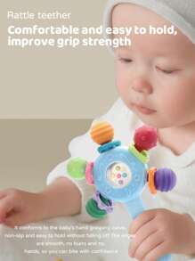 Regalo di anniversario per bambini, giocattolo di crescita, buon aiuto, giocattoli per bambini, sonagli, puzzle, dentizione, selezione di 10 pezzi in materiale TPE morbido, selezione di materiali sicuri, tesoro per la mamma, adatto per 0-12 mesi
