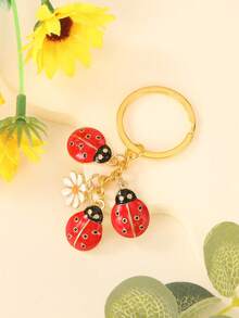 1pc Cute Animal Design Zinc Alloy Key Chain, Summer Christmas Gift Ideas Bag Accessories Lanyards With Id Holder Car Accessories Bag Charms