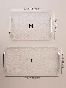 1 Bandeja con patrón de ondas de agua, bandeja para decoración de tartas, bandejas de boda, bandejas de almacenamiento - transparente - Ver 11