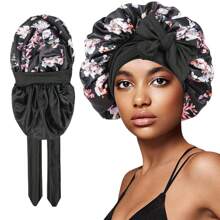 1/2/4/5Pcs Women's Bonnets Elastic Strap Style Silk Smooth Color Ding Hair Satin Bonnets Casual Home Daily Hair Care Bonnets